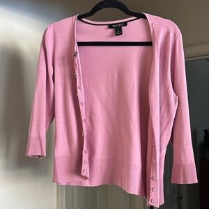 White House Black Market Light Pink Cardigan